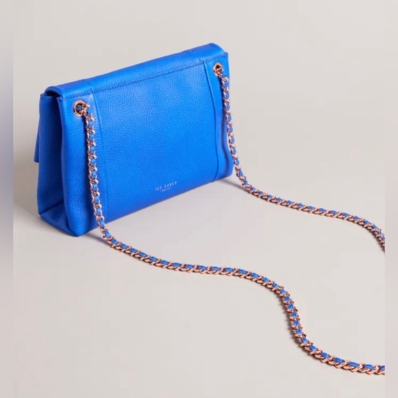 Ted Baker Parson blue UNLINED SOFT LEATHER‎ crossbody BAG brand new - Picture 4 of 16